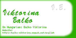 viktorina balko business card